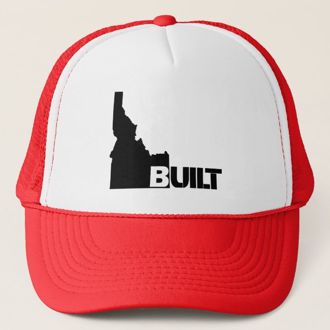 Boné Hat do caminhoneiro do Idaho Built Center (Black) (Frente)