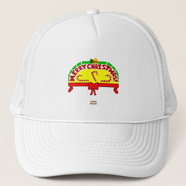 Boné Hat do Caminhoneiro dos cartões de natal (Frente)