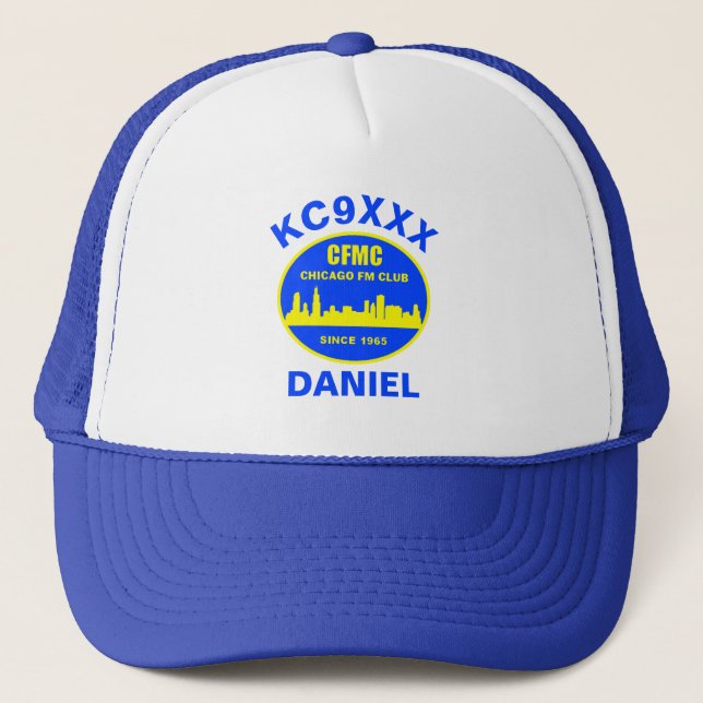 Boné Hat do Caminhoneiro Personalizado com o Nome e o L (Frente)