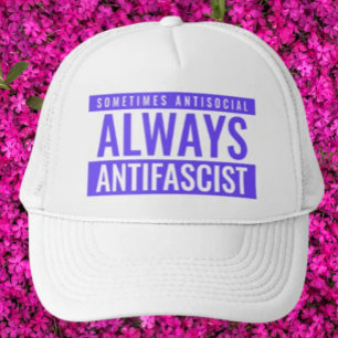 Boné Hat do Caminhoneiro Sempre Antifascista - Minimali