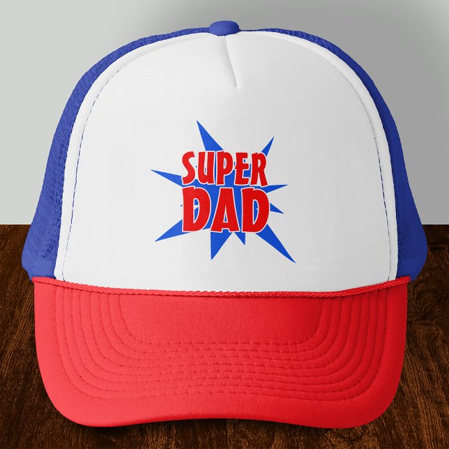 Boné Hat do Dia de os pais Super Pai Vintage Quic (Criador carregado)