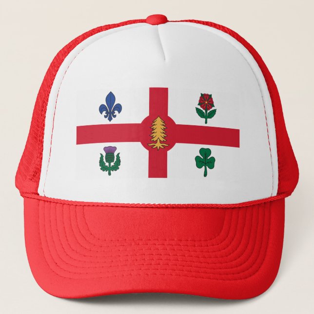 Boné Hat with Flag of Montreal, Canada (Frente)