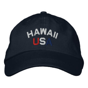 Boné Havaí EUA bordou Marinho Blue Hat