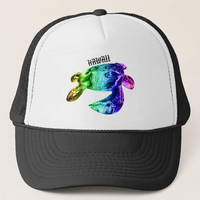 Boné Hawaii Tribal Honu Rainbow (Frente)