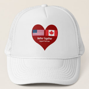 Boné Heart America & Canada Melhore Juntos