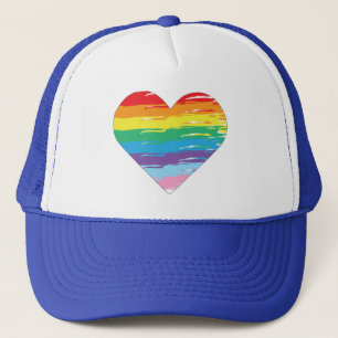 Boné HEART LGBTQIA Rainbow Flag, Orgulho gay