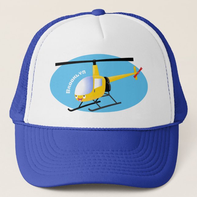 Boné Helicóptero de animação amarelo giro (Frente)