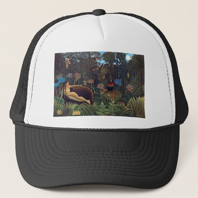 Boné Henri Rousseau O Sonho - Mulher da Selva com Anima (Frente)