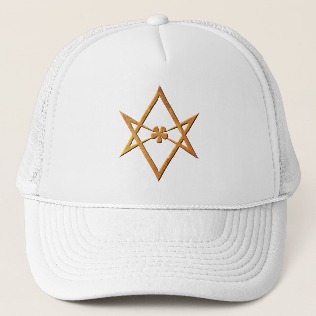 Boné Hexagram Unicursal dourado - símbolo thelemic (Frente)