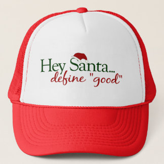 Boné Hey o papai noel define bom