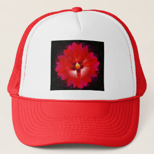 Boné Hibisco Vermelho Quente Caleidoscópio, Senhoras C