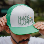 Boné Hike Happy Camper Hiker Hiking Family Personalized<br><div class="desc">Elevate your outdoor style with our 'Hike Happy' trucker hat! Designed for the adventurous soul, these trucker hats capture the essence of hiking, camping, and mountaineering. Embrace the peaks, conquer the mountains, and express your love for the great outdoors. The perfect gift for the hiking lover, camper, or mountain climber...</div>