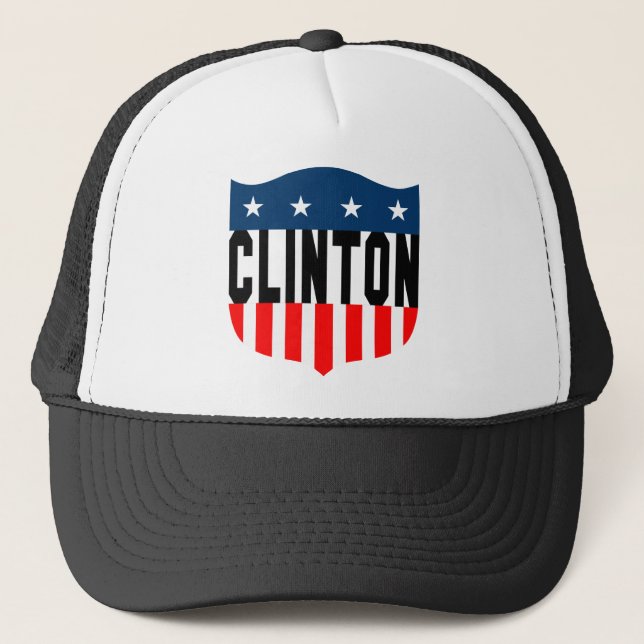 Boné hillary clinton : estrelas e listras : (Frente)