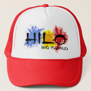 Boné Hilo pinta o chapéu vermelho grande da ilha hawai