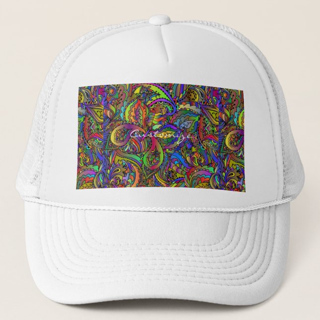 Boné Hippie Groovy Psychedelic Design Thunder_Cove (Frente)