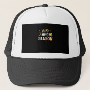 Boné Hockey Tis The Season Pumpkin Autumn Fall Thanksgi