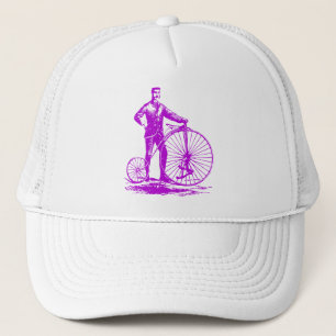 Boné Homem com Penny Farthing - Roxo