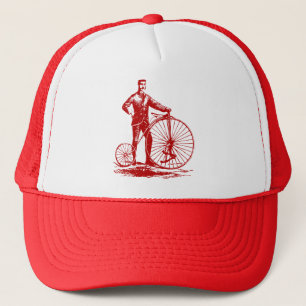 Boné Homem com Penny Farthing - Ruby Red