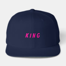 Homem Elegante Snapback KING Texto Forte e Negrito
