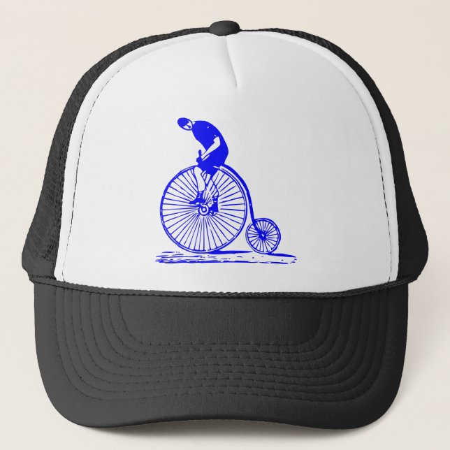 Boné Homem em uma penny Farthing - Azul (Frente)