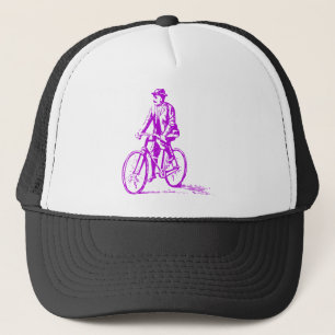 Boné Homem numa bicicleta - Roxo