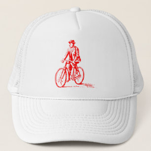 Boné Homem numa bicicleta - Vermelho