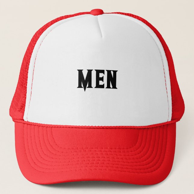 Boné HOMENS Estilo de texto impresso Olhar ousado para  (Frente)