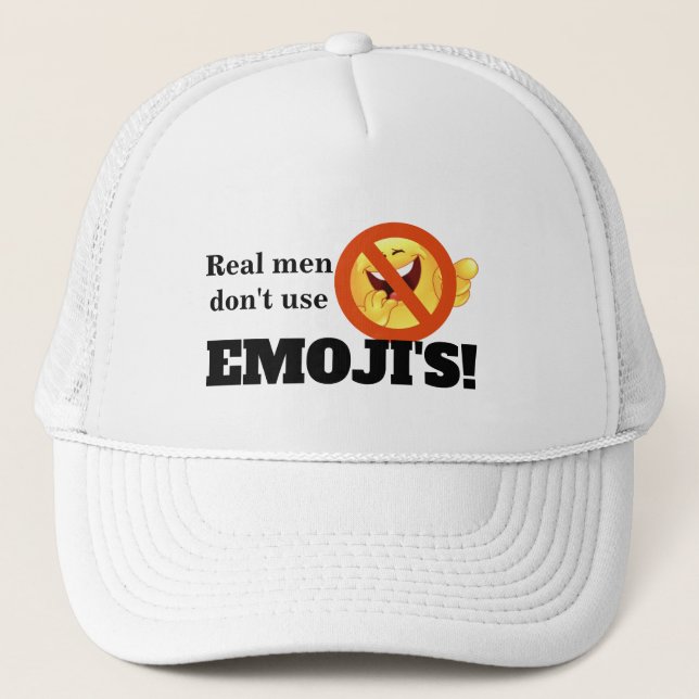 Boné Homens Reais não usam Emoji's (Frente)