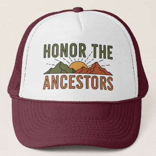 Boné Honrar os Ancestrais com Pôr do Sol Moderno na Mon