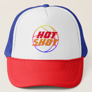 Boné hot   Cota de basquetebol com texto azul
