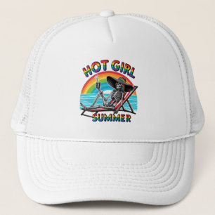 Boné Hot Girl Summer Skeleton Retro Beach Design