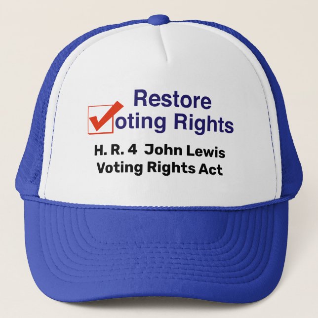 Boné HR4 Lei de Direitos de Voto John Lewis (Frente)