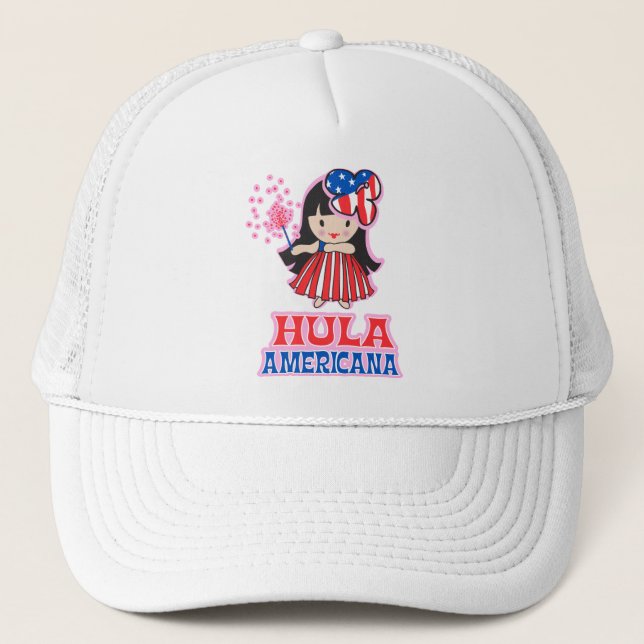 Boné Hula Americana Trucker Hat (Frente)