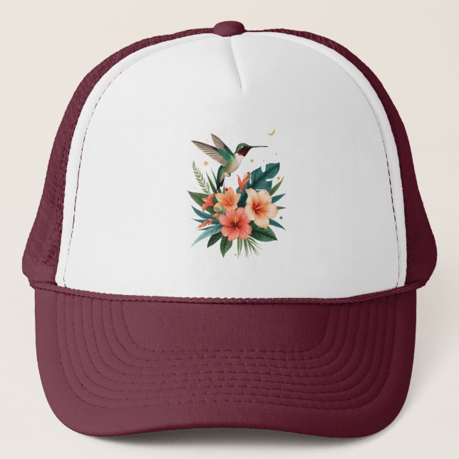 Boné Hummingbird Bloom Tropical Cap (Frente)