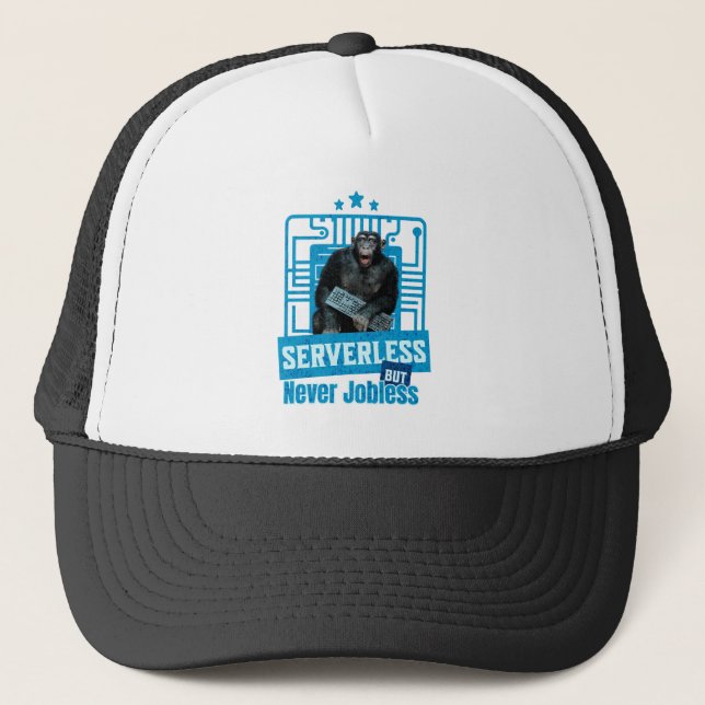 Boné Humor de Desenvolvedor de Macaco Engraçado Sem Ser (Frente)