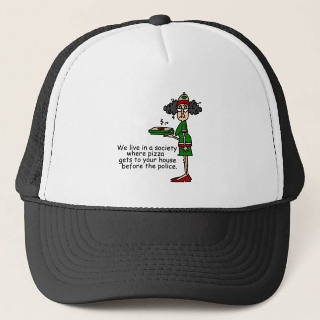 Boné Humor de Entrega de Pizza (Frente)