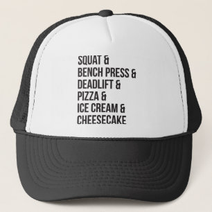 Boné Humor engraçado do Gym - pizza, sorvete, bolo de