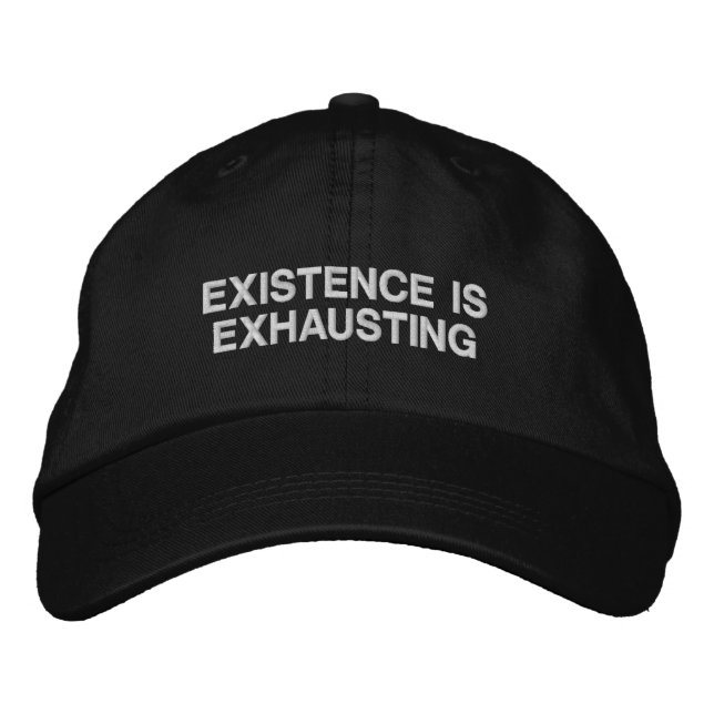 Boné Humor Existencial Sarcástico Esgotado Personalidad (Frente)
