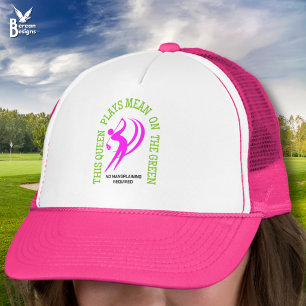 Boné Humor Golfe Feminino RAINHA JOGA DURO NO GREEN