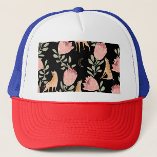 Boné Hyena e Protea: Padrão de Vintagem Escura
