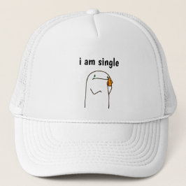 Boné I Am Single" Funny Minimalist Trucker Hat Simple 