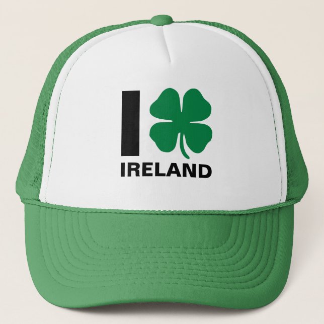 Boné I [coração] Irlanda - Shamrock (Frente)