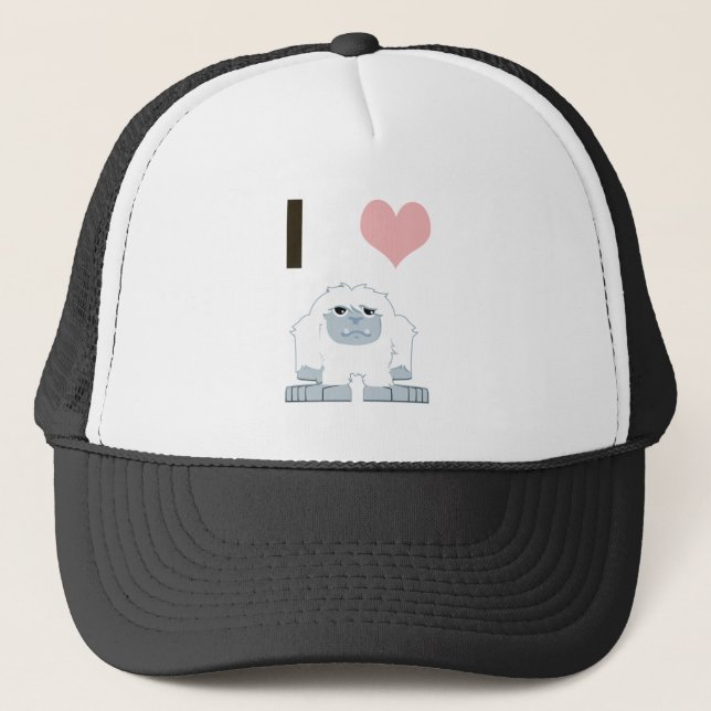Boné I Heart Yeti Cute Cartoon Snow Monster (Frente)