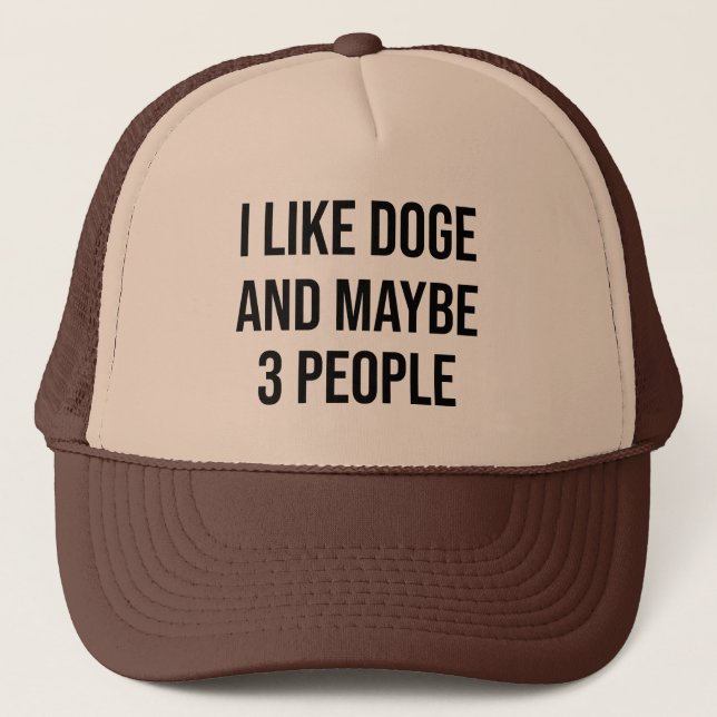 BONÉ I LIKE DOGE  AND MAYBE 3 PEOPLE (Frente)