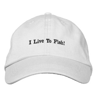 Boné I Live To Fish Baseball Style Cap