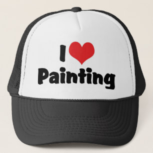 Boné I Love Heart Painting - Artist Art Lover