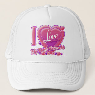 Boné I Love My Best Friends pink/purple - hearts