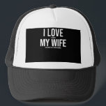 Boné I Love My Wife Funny Art Gift<br><div class="desc">I Love My Wife
Perfect gift for birthday anniversary,  wedding retirement,  graduation,  friendship or Secret Santa.
 Gifts Women,  Moms,  Valentine's,  Mother's Day,  Christmas Day.</div>