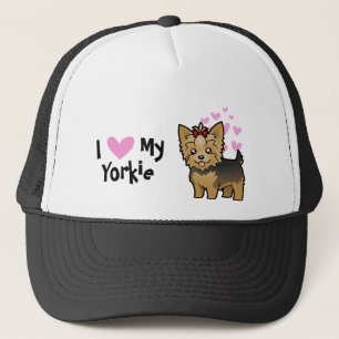 Boné I Love My Yorkshire Terrier (cabelo curto com arco