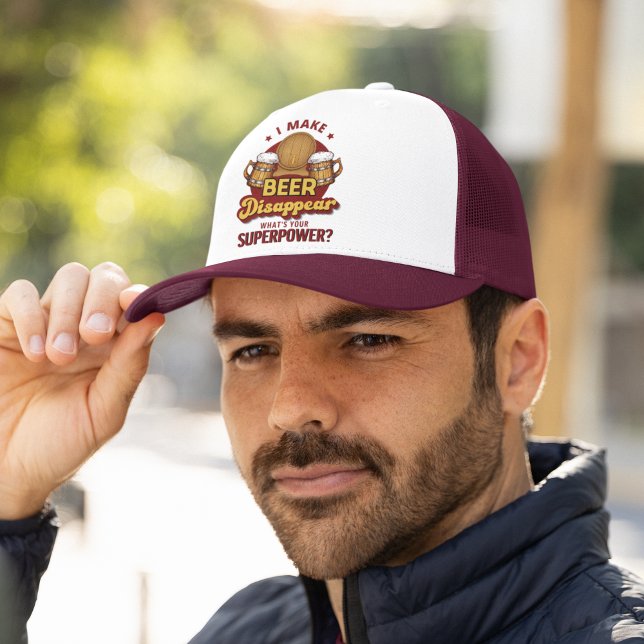 Boné I Make Beer Disappear what's your superpower? (Criador carregado)